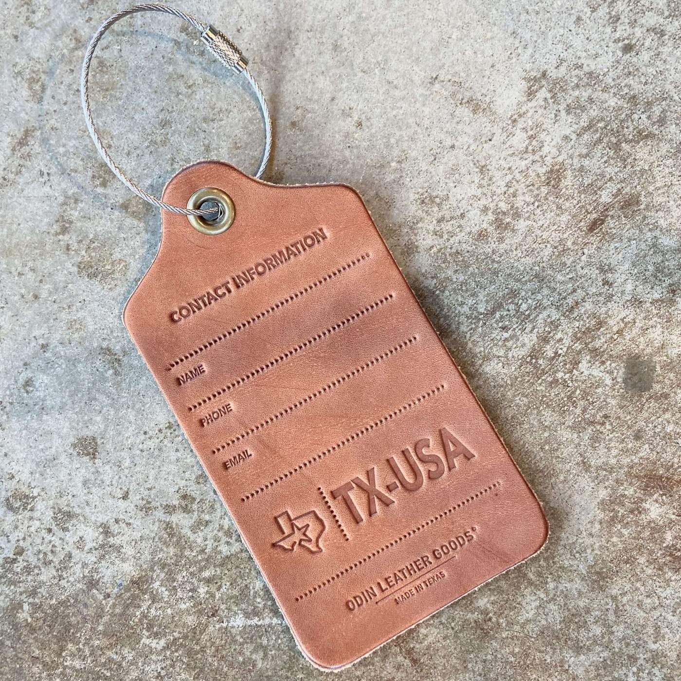 Luggage Tag | TX | Odin Leather Goods