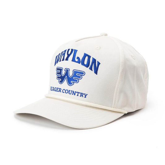 Seager x Waylon Jennings Country Snapback | White | Seager Co.